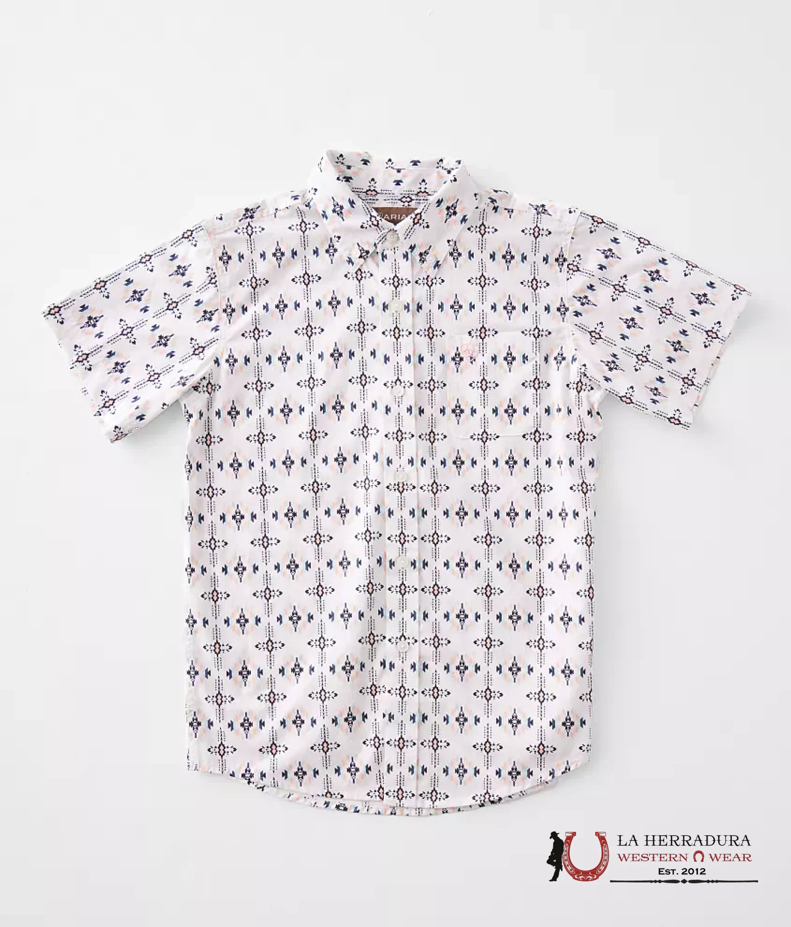 ARIAT KIDS SHIRT -BOYS WHITE OTTO CLSSC 10044926 NIÑOS