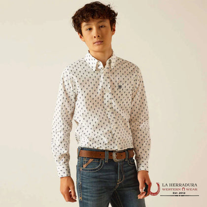 CAMISA ARIAT NIÑOS - NIÑOS BLANCA PARKER MANGA LARGA 10048655