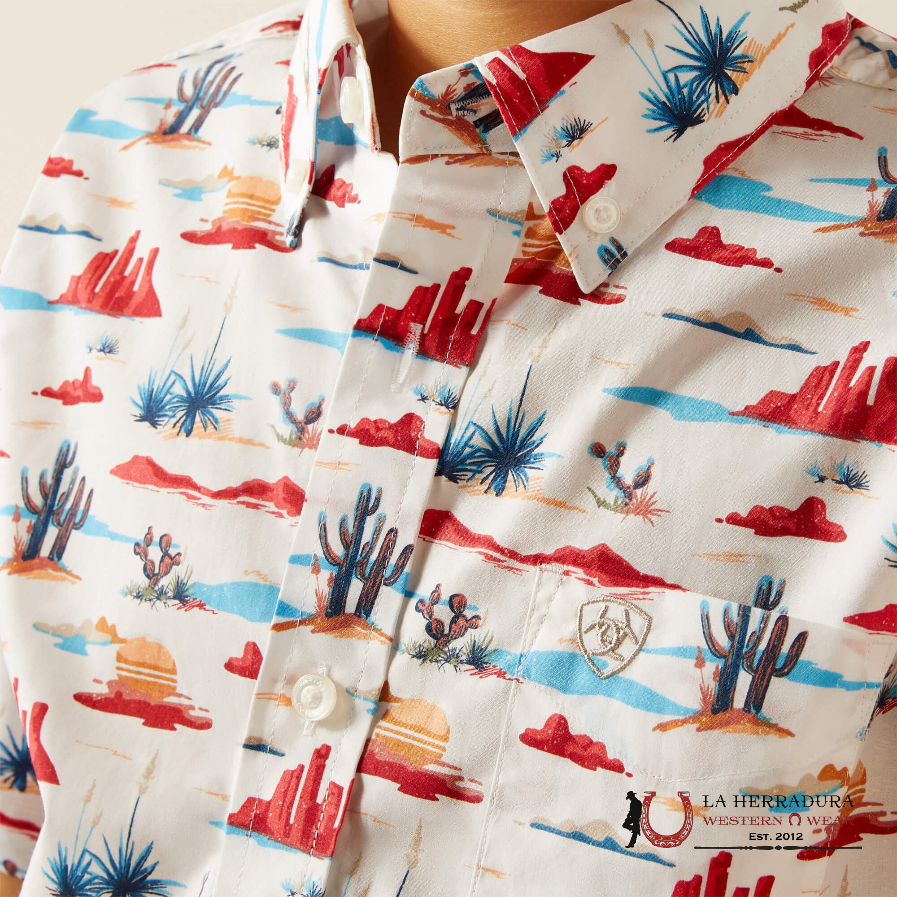 ARIAT KIDS SHIRT -BOYS WHITE SCOUT 10058703 NIÑOS