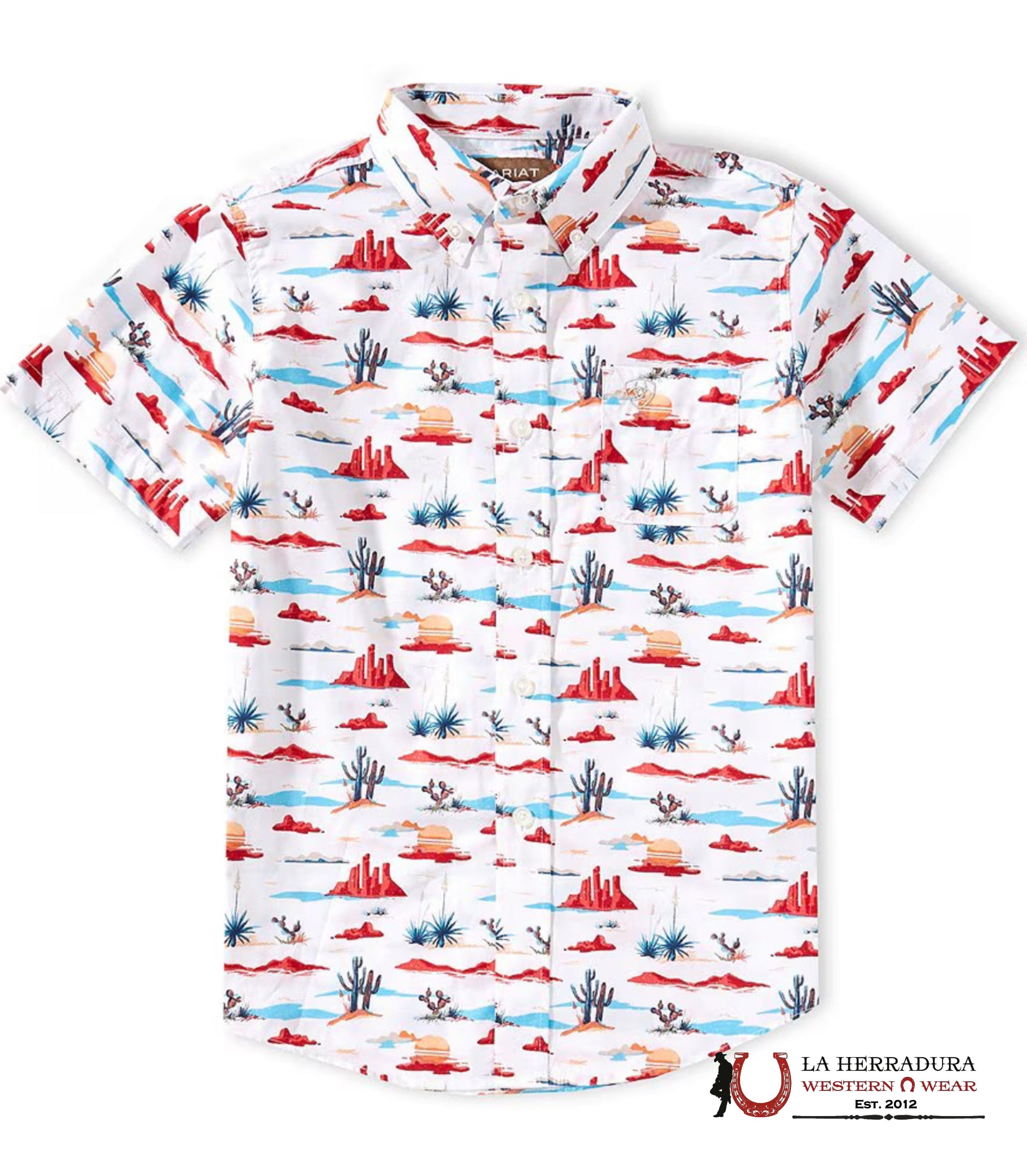 ARIAT KIDS SHIRT -BOYS WHITE SCOUT 10058703 NIÑOS