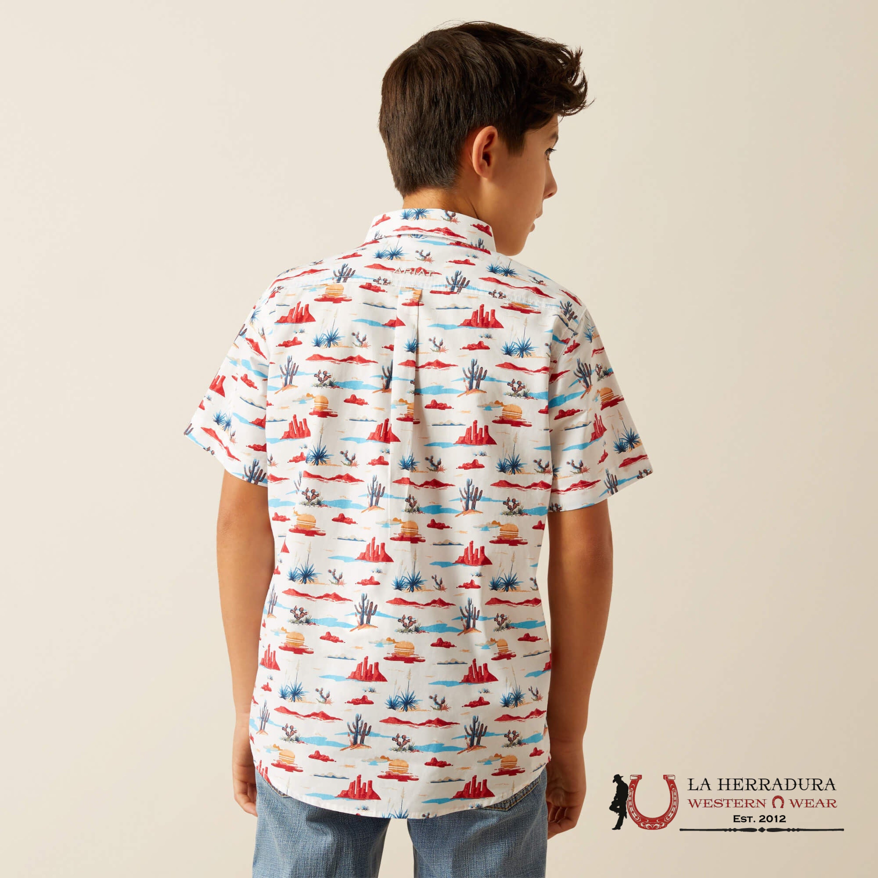 ARIAT KIDS SHIRT -BOYS WHITE SCOUT 10058703 NIÑOS