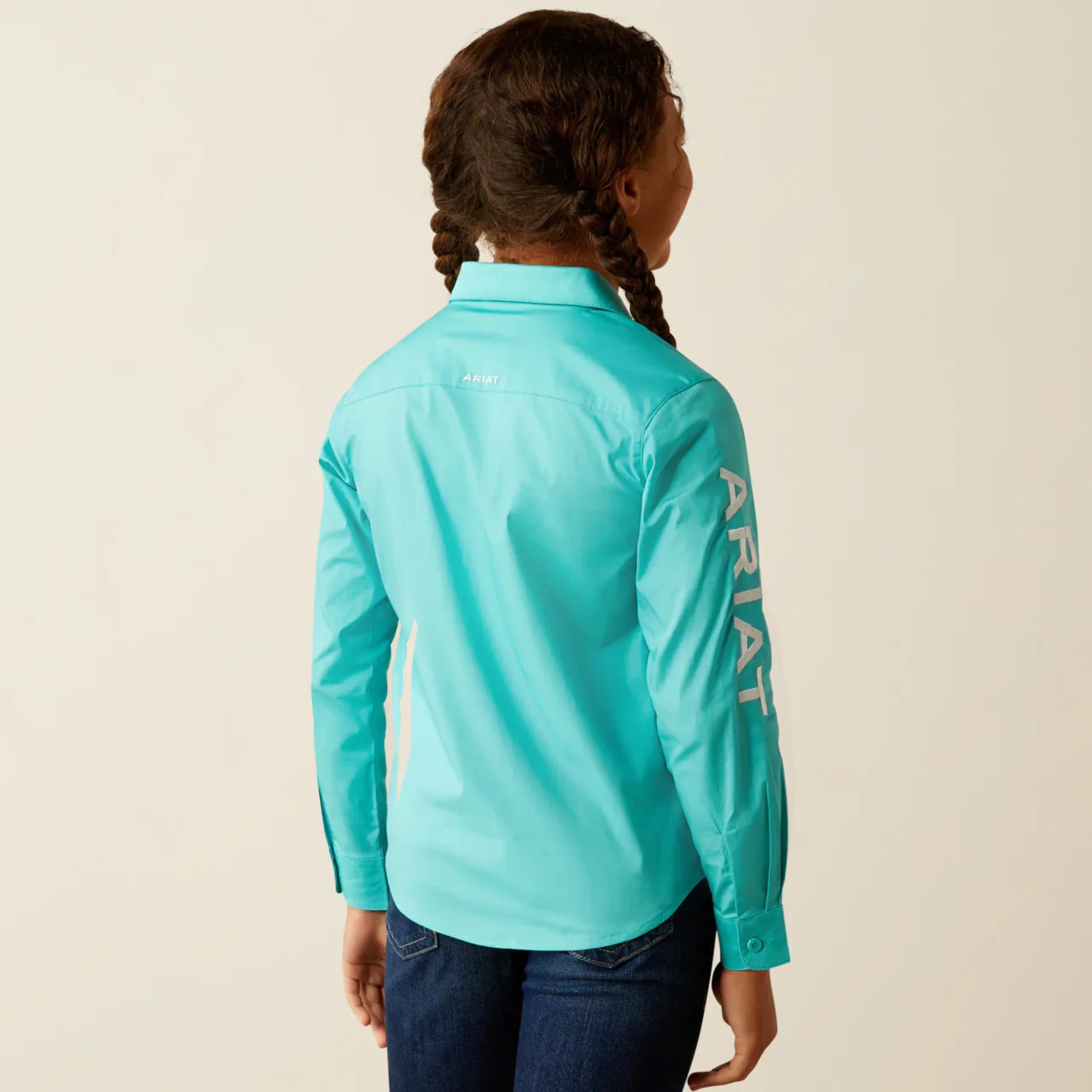 ARIAT KIDS SHIRT -GIRLS BLUE TURQUIOSE TEAM KIRBY 10054935 NIÑOS