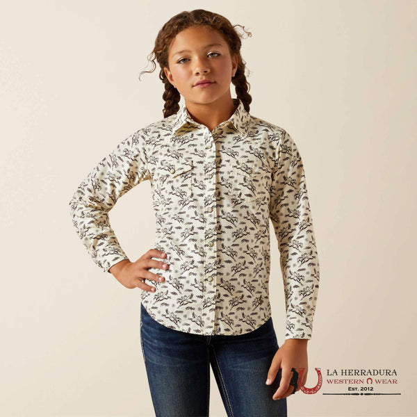 ARIAT KIDS SHIRT -RODEO TIME SNP SHRT BUCKING HORSE PRINT-10062842