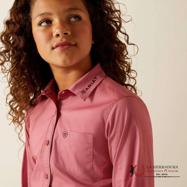 ARIAT KIDS SHIRT -TEAM KIRBY LS SHRT MAUVEWOOD 10062682