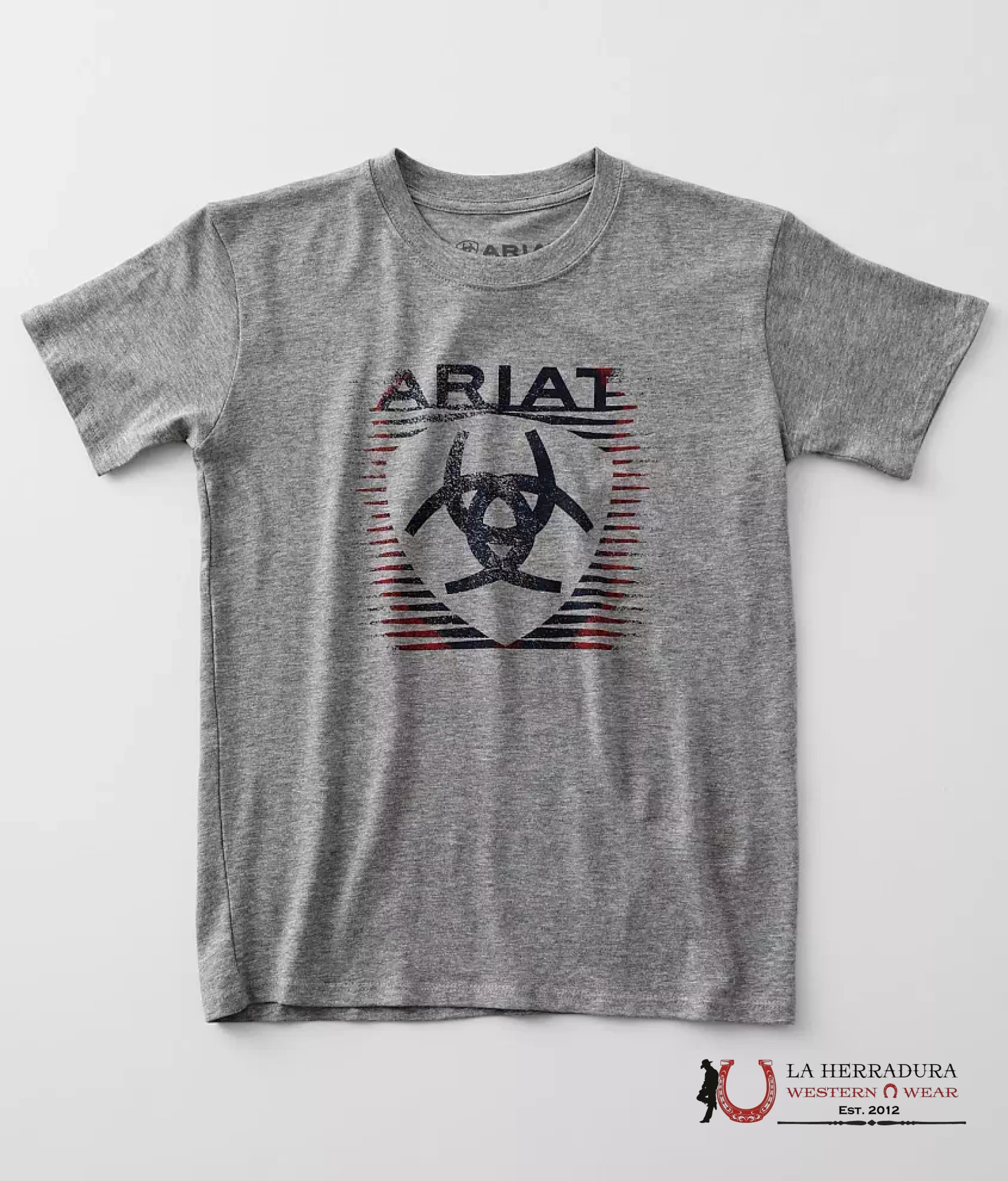 ARIAT KIDS TSHIRT -ATHLETIC HEATHER SHADE SS 10036556 NIÑOS