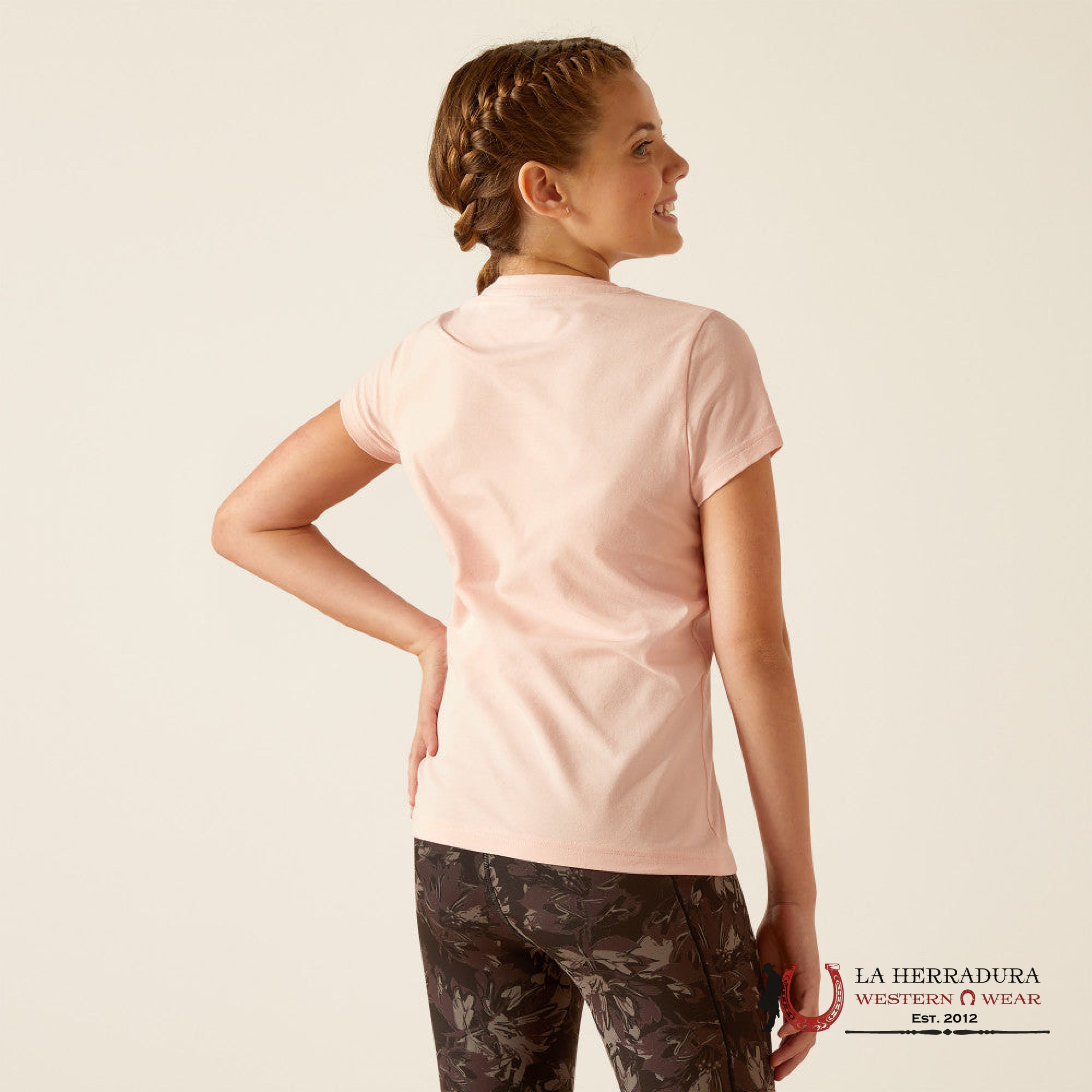 ARIAT KIDS TSHIRT -BLUSHING ROSE ROLLER PONY 10048554 NIÑOS