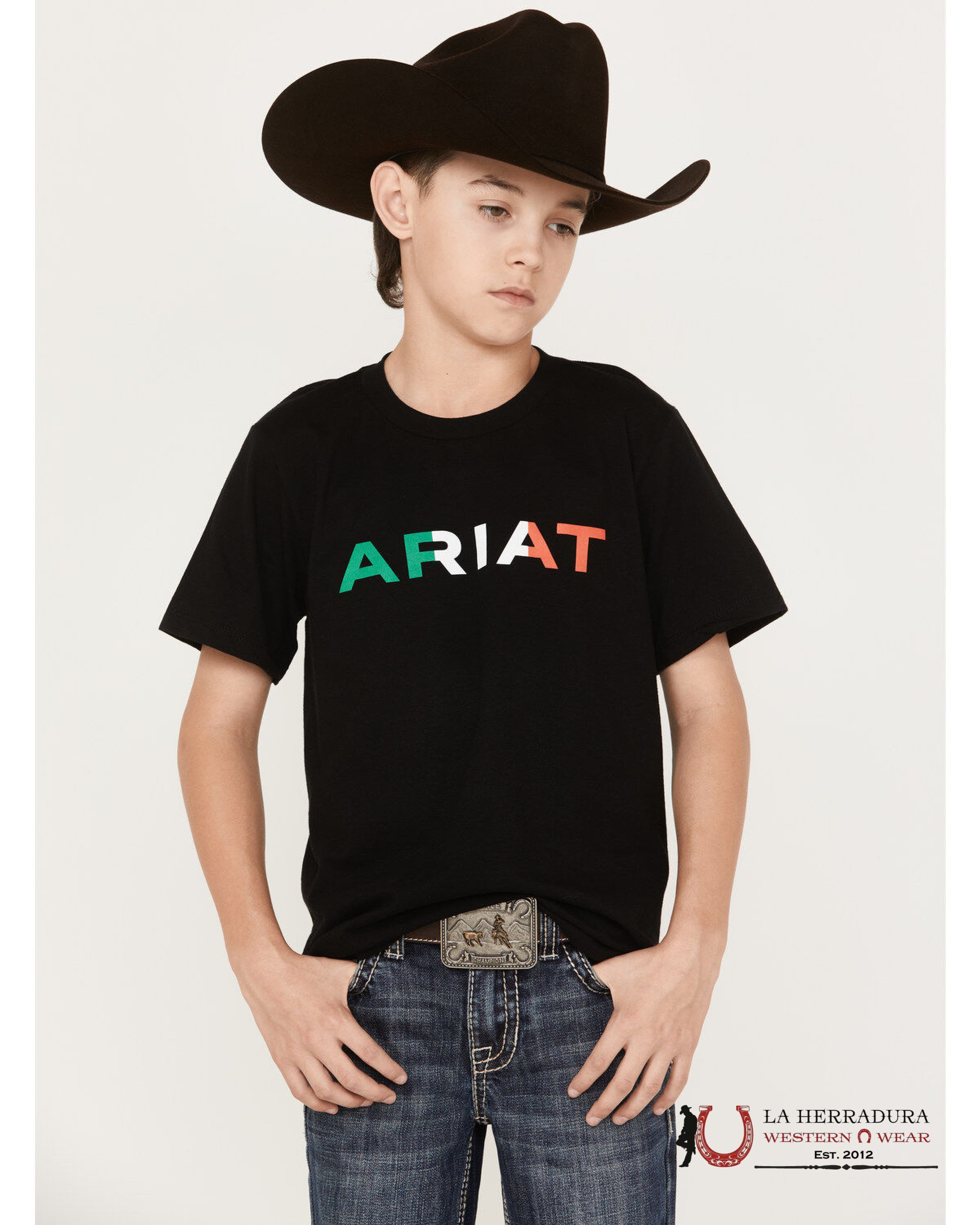 ARIAT KIDS TSHIRT -BOYS BLACK VIVA MÉXICO SS 10039939 NIÑOS