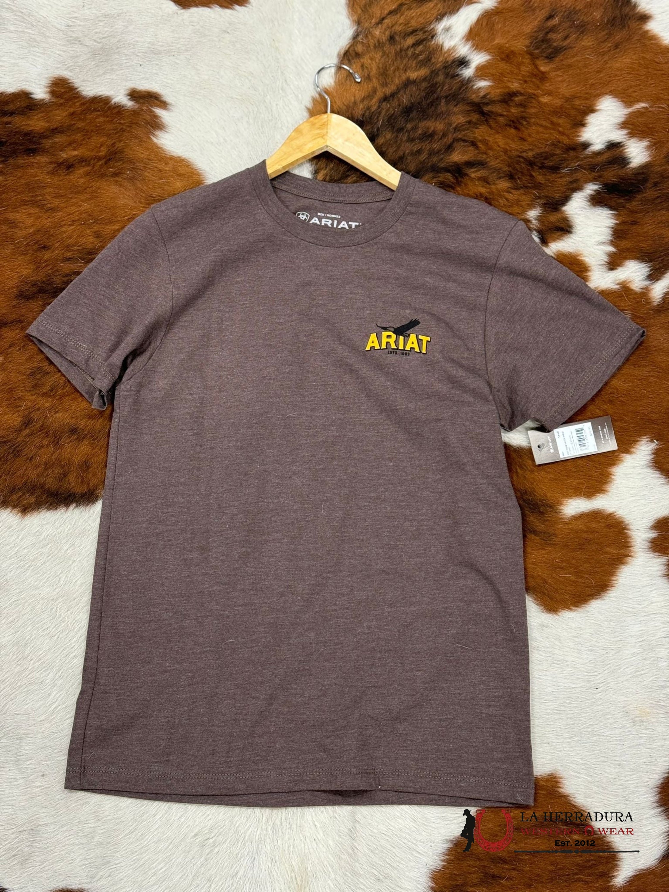ARIAT KIDS TSHIRT - BOYS CINNAMON BISON SKETCH SHIELD 10051742 NIÑOS