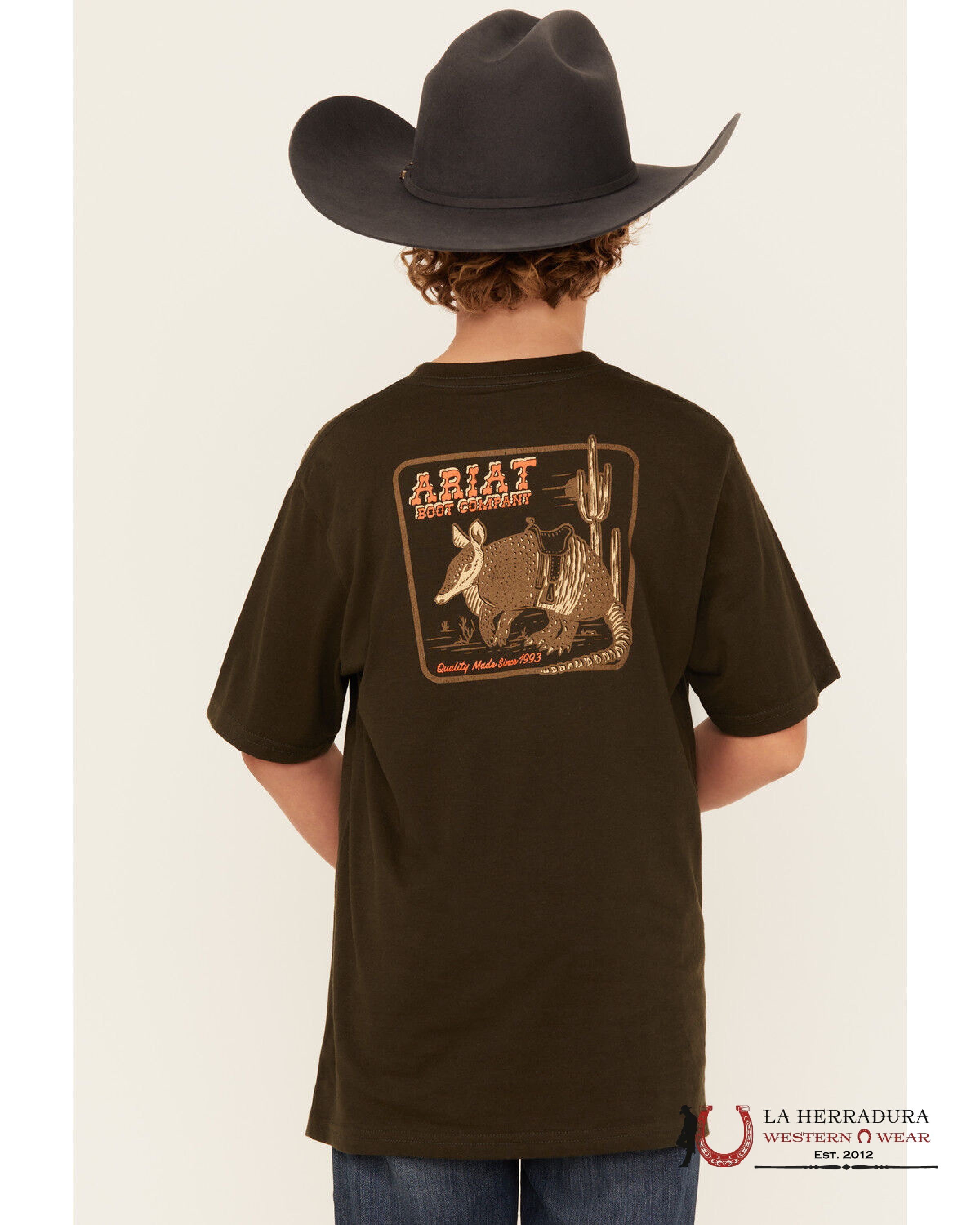 ARIAT KIDS TSHIRT -BOYS DARK OLIVE ARIAT ARMADILLO 10054801 NIÑOS