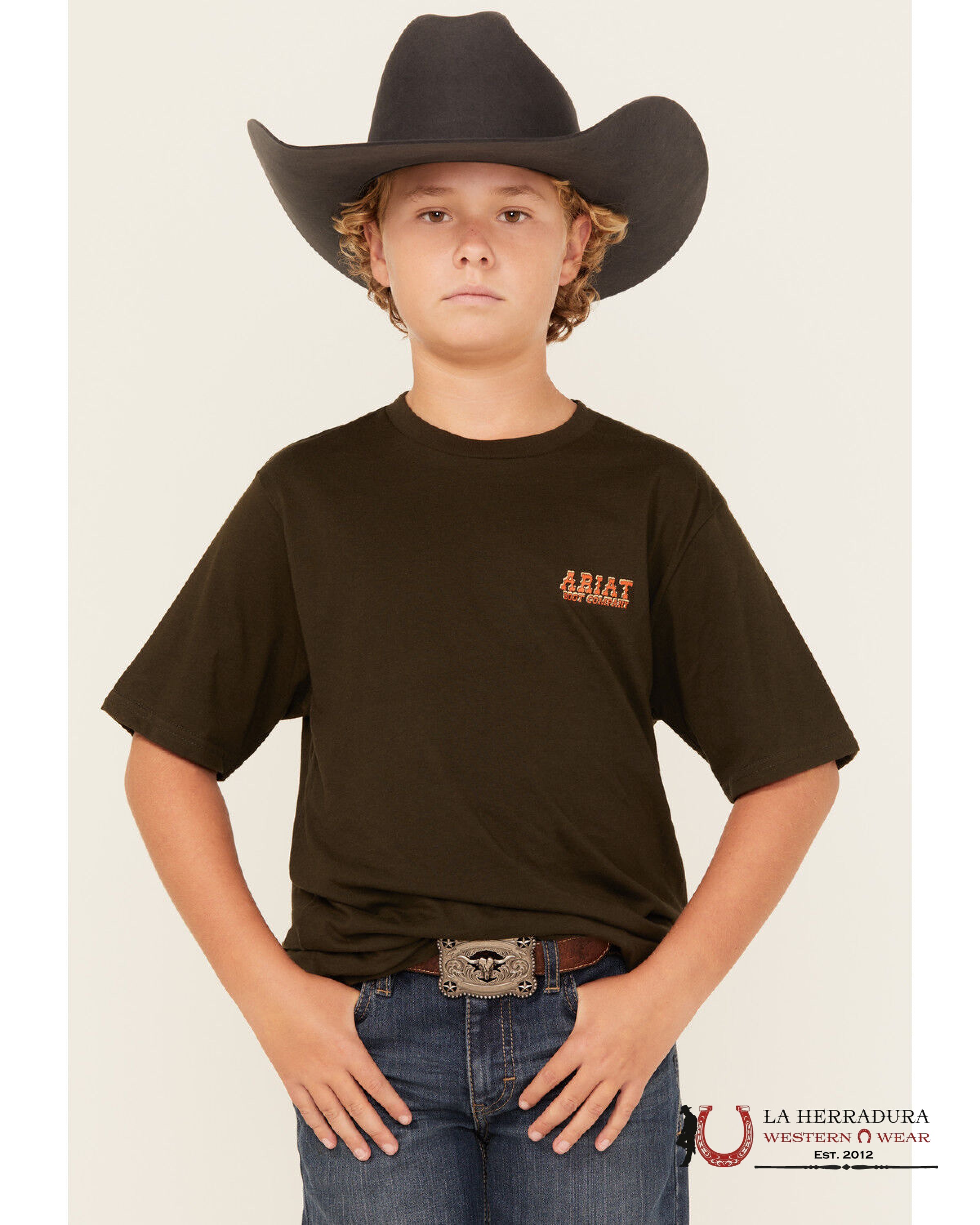 ARIAT KIDS TSHIRT -BOYS DARK OLIVE ARIAT ARMADILLO 10054801 NIÑOS