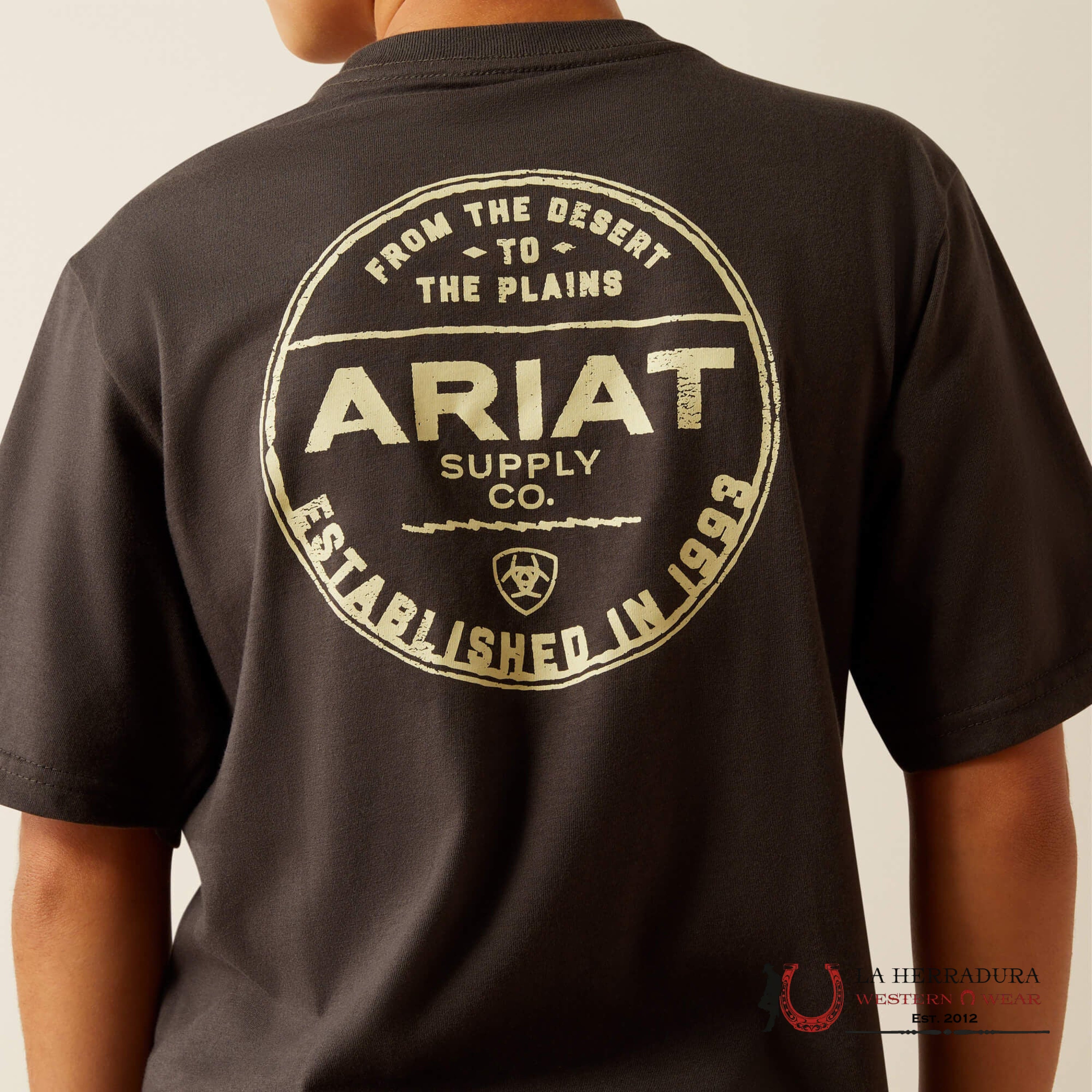 ARIAT KIDS TSHIRT -BOYS VINTAGE BLACK EXPLORE CIRCLE 10060400 NIÑOS