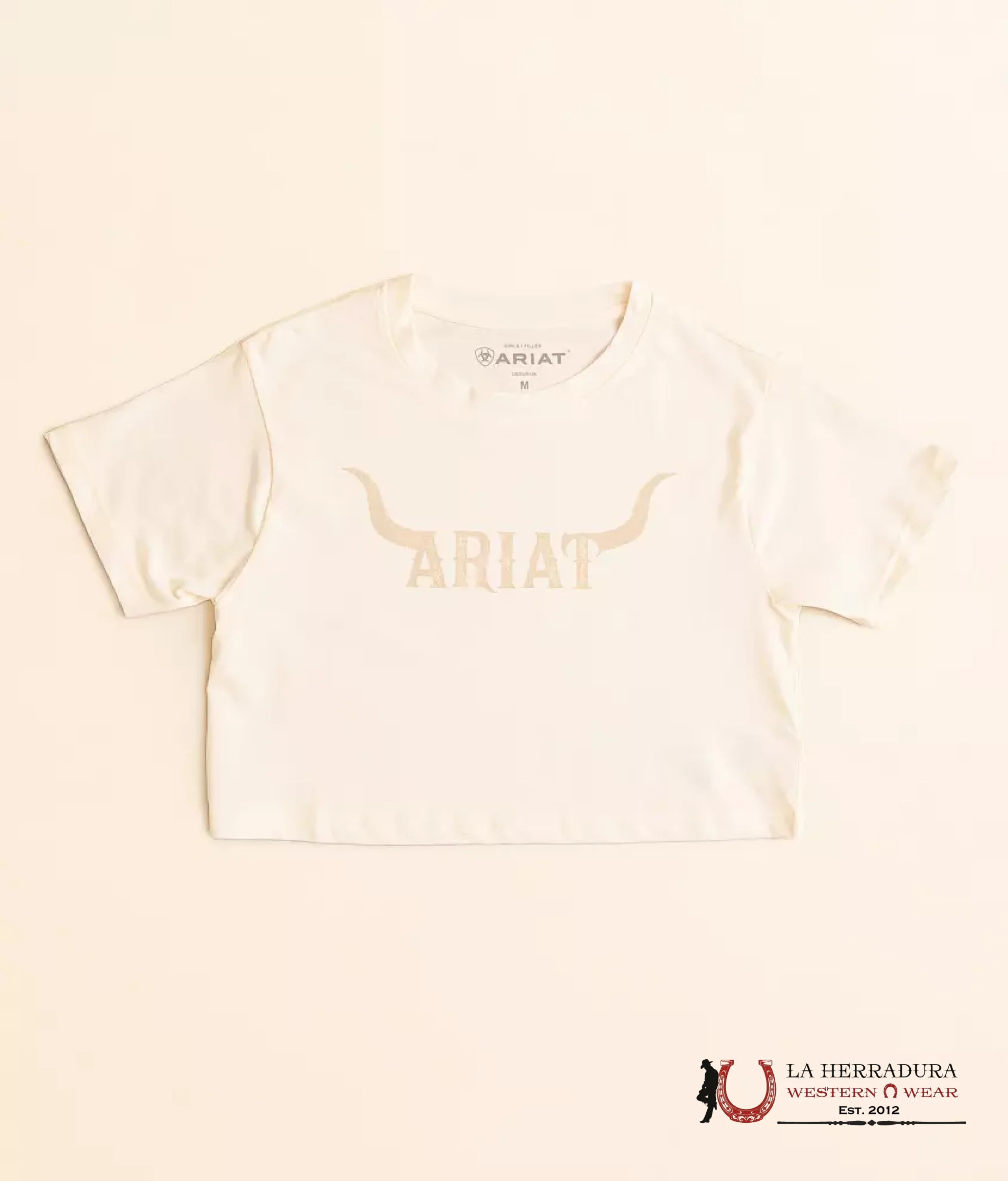 ARIAT KIDS TSHIRT -GIRLS COCONUT MILK WILD HAT 10051420 NIÑOS