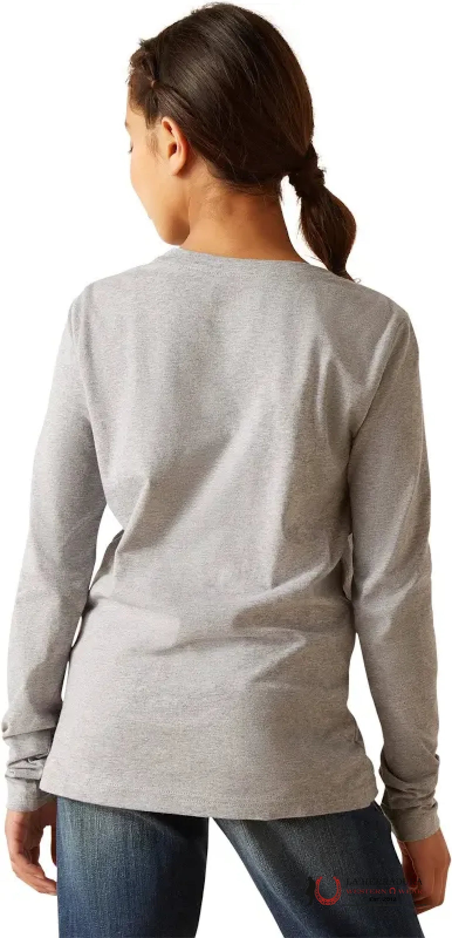 ARIAT KIDS TSHIRT -GIRLS HEATHER GREY FAWNA 10047411 NIÑOS