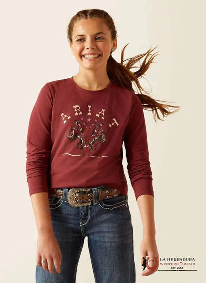 CAMISETA ARIAT NIÑOS -RODEO NIÑA ROJO SANGRE 10047408