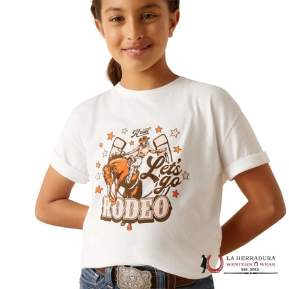 ARIAT KIDS CAMISETA -NIÑAS BLANCO SHIELD 10047908