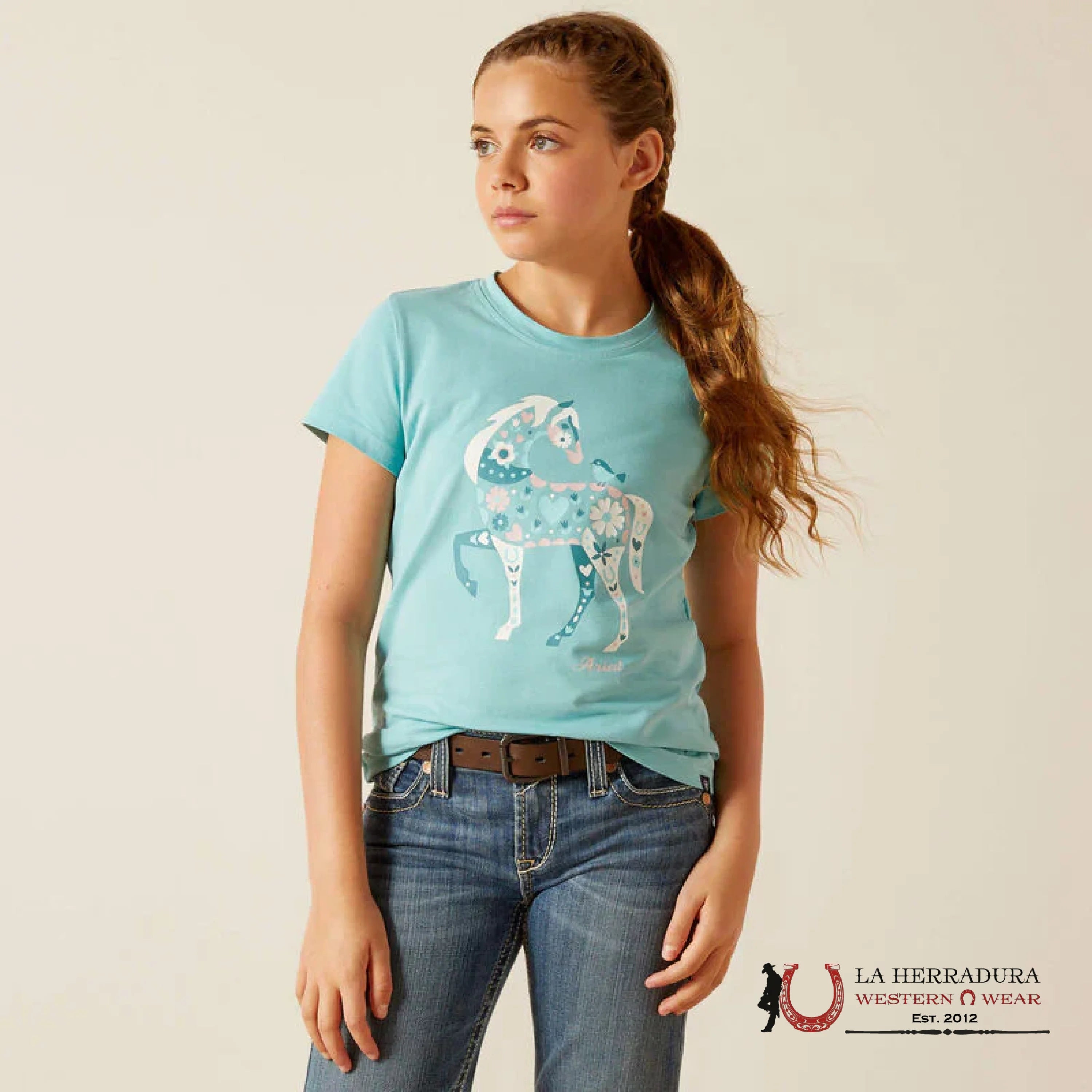 ARIAT KIDS TSHIRT -LITTLE FRIEND MARINE BLUE 10048557 NIÑOS