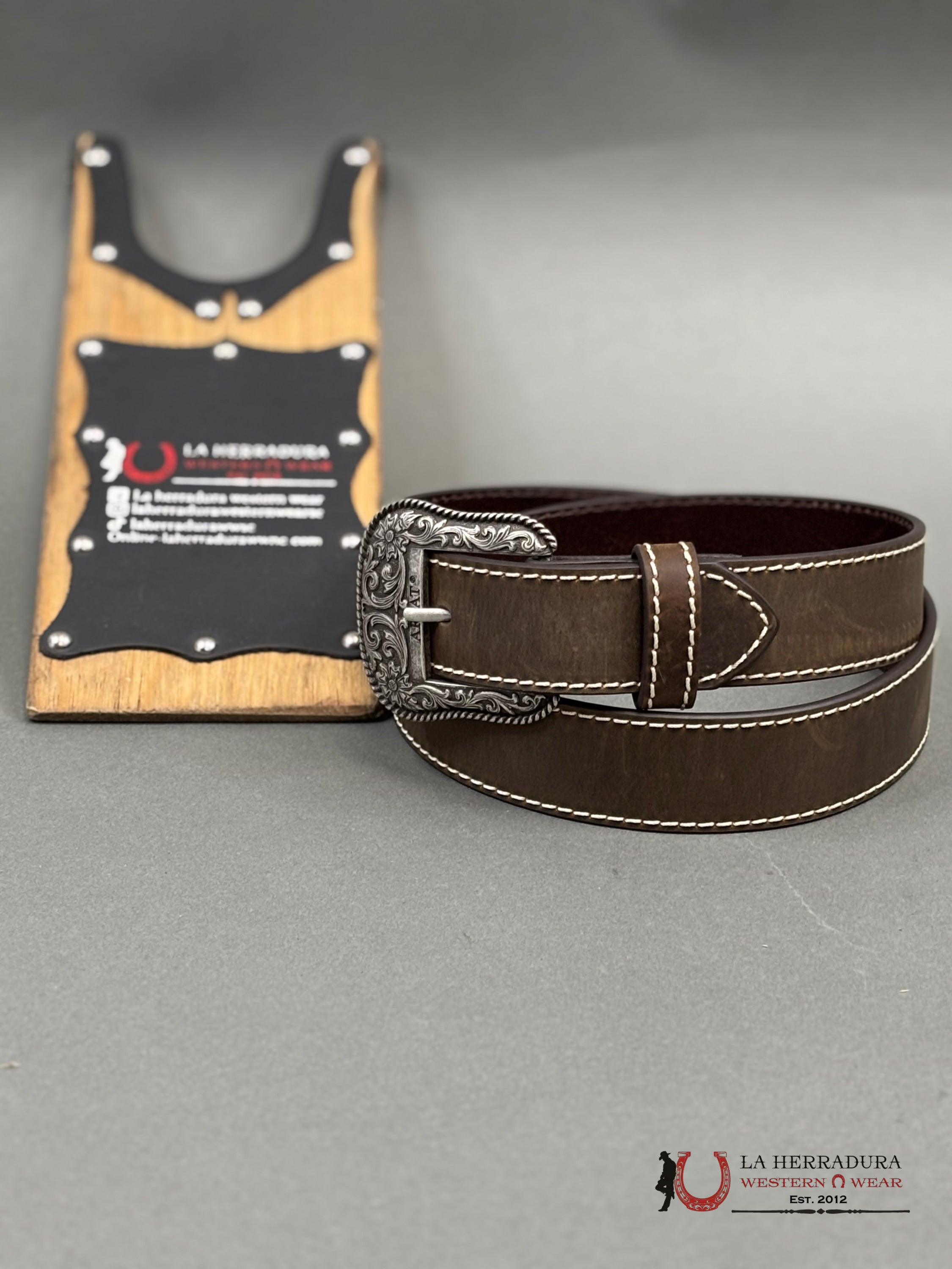 Ariat Ladies Brown Belt With Removable Buckle Cinturones Mujeres