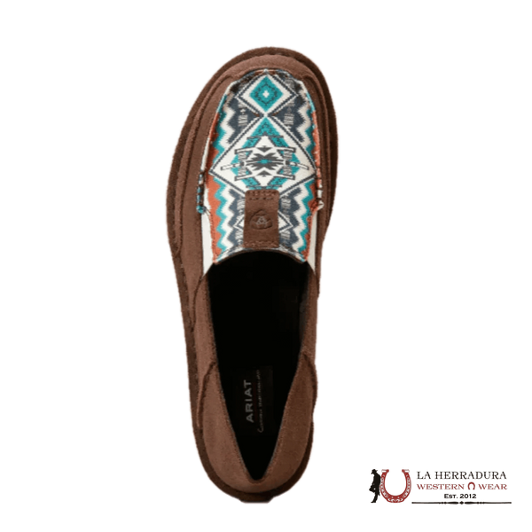 Ariat Ladies Cruiser Chimayo Chocolate & Rio Arba Turquoise Shoes 10046924
