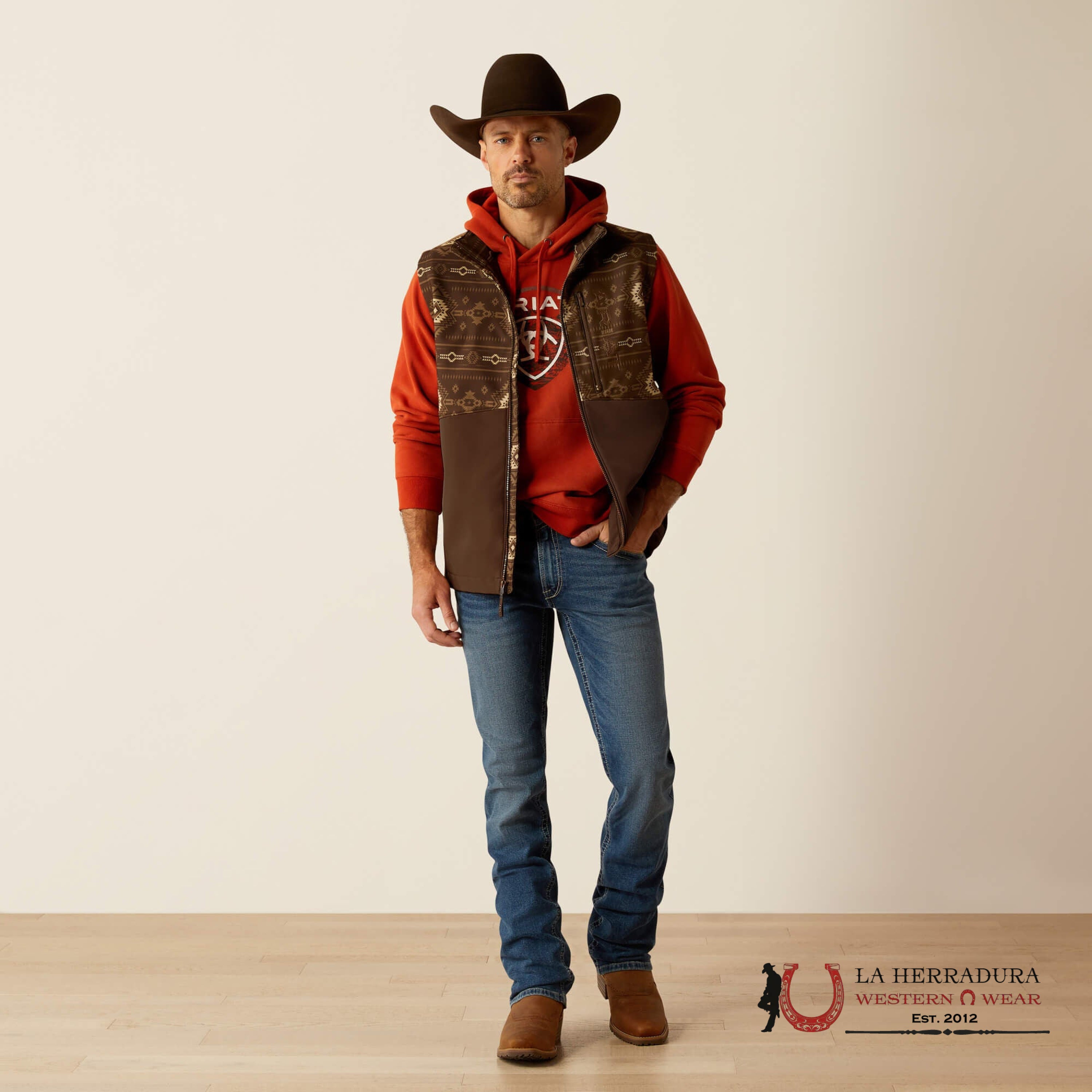 Ariat Logan Softshell Vest Banyan Bark Southwest - 5415 Ropa Hombres