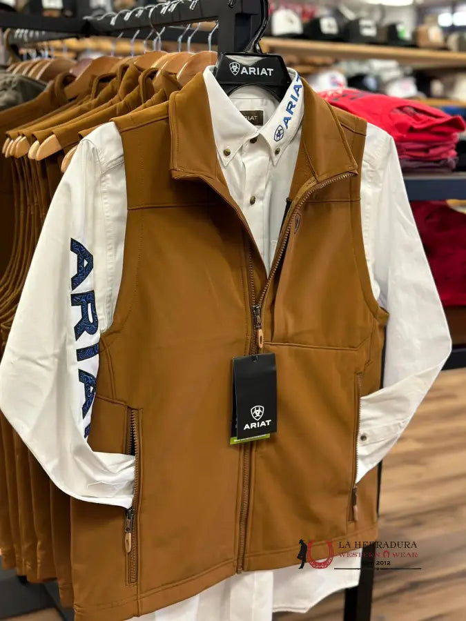 Ariat Logo 2.0 Softshell Vest Chestnut Ropa Hombres