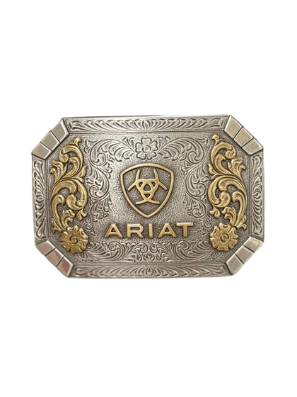ARIAT LOGO GOLD DETAILS SQUARE BUCKLE A37022