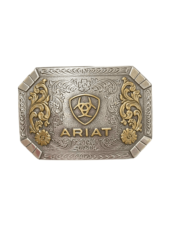 ARIAT LOGO GOLD DETAILS SQUARE BUCKLE A37022