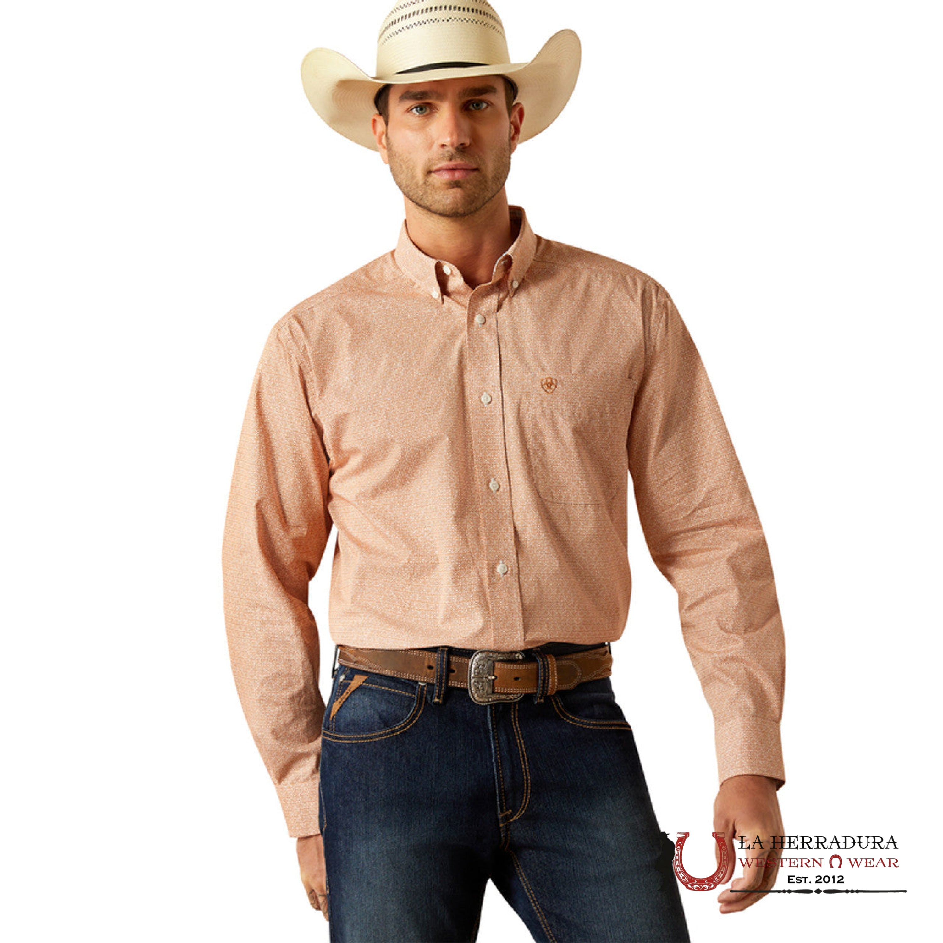 Ariat Long Sleeve Shirt Wf Brysen Orange - 4661 Ropa Hombres