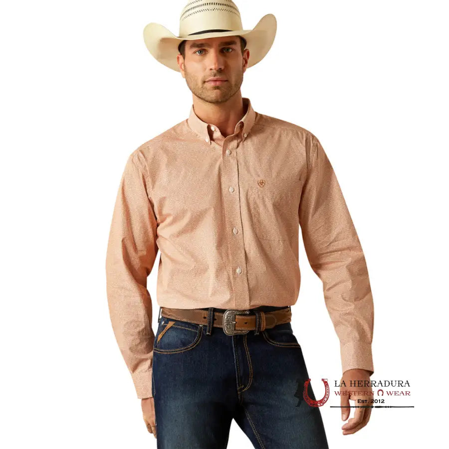 Ariat Long Sleeve Shirt Wf Brysen Orange - 4661 Ropa Hombres