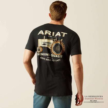 ARIAT MEN GRAMPS TRACTOR T-SHIRT BLACK 10062425