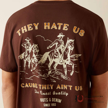 ARIAT MEN HATERS CLUB T-SHIRT DEEP MAHOGANY 10062422