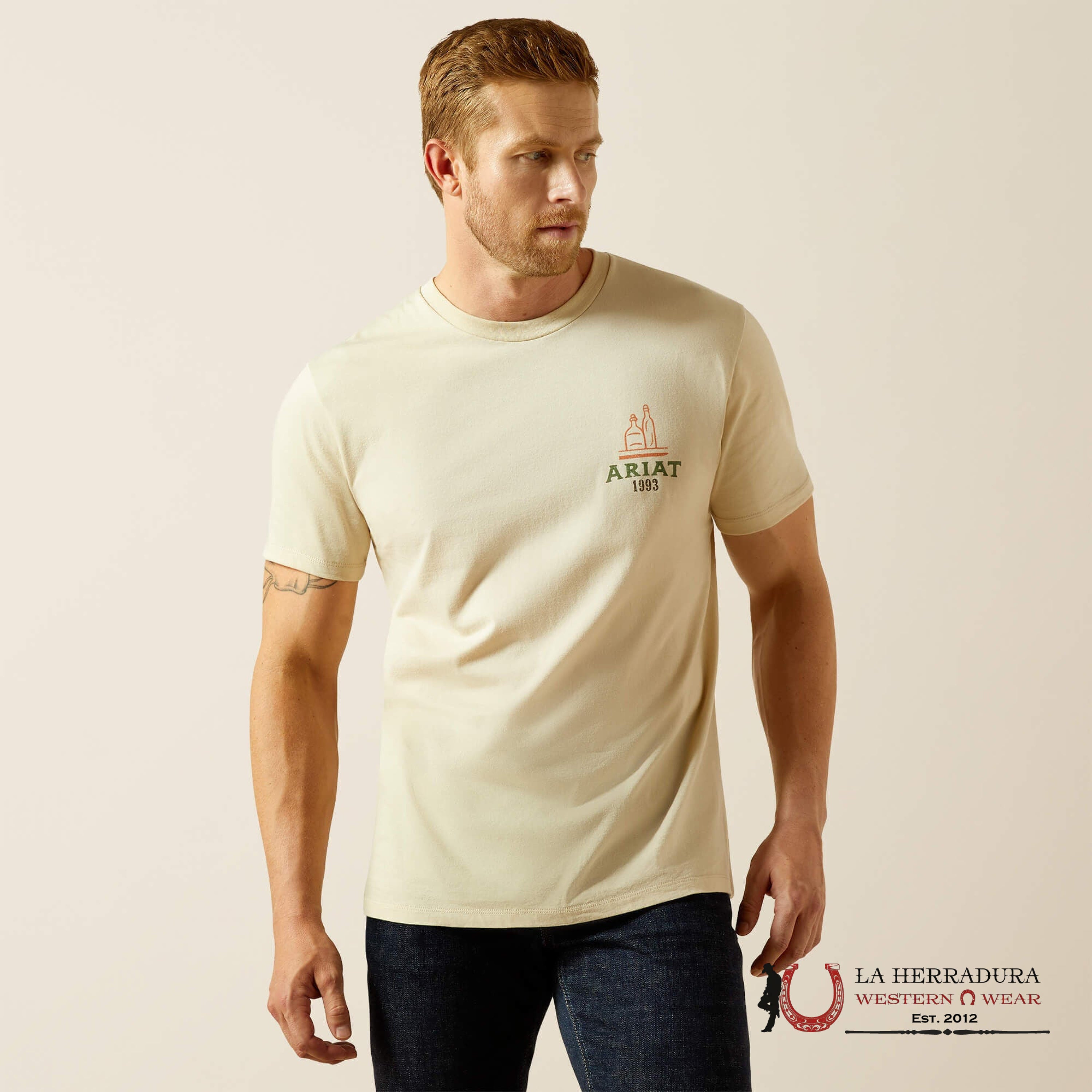 ARIAT MEN MEZCAL MEZCLILLA T SHIRT NATURAL 10062424 ROPA HOMBRES