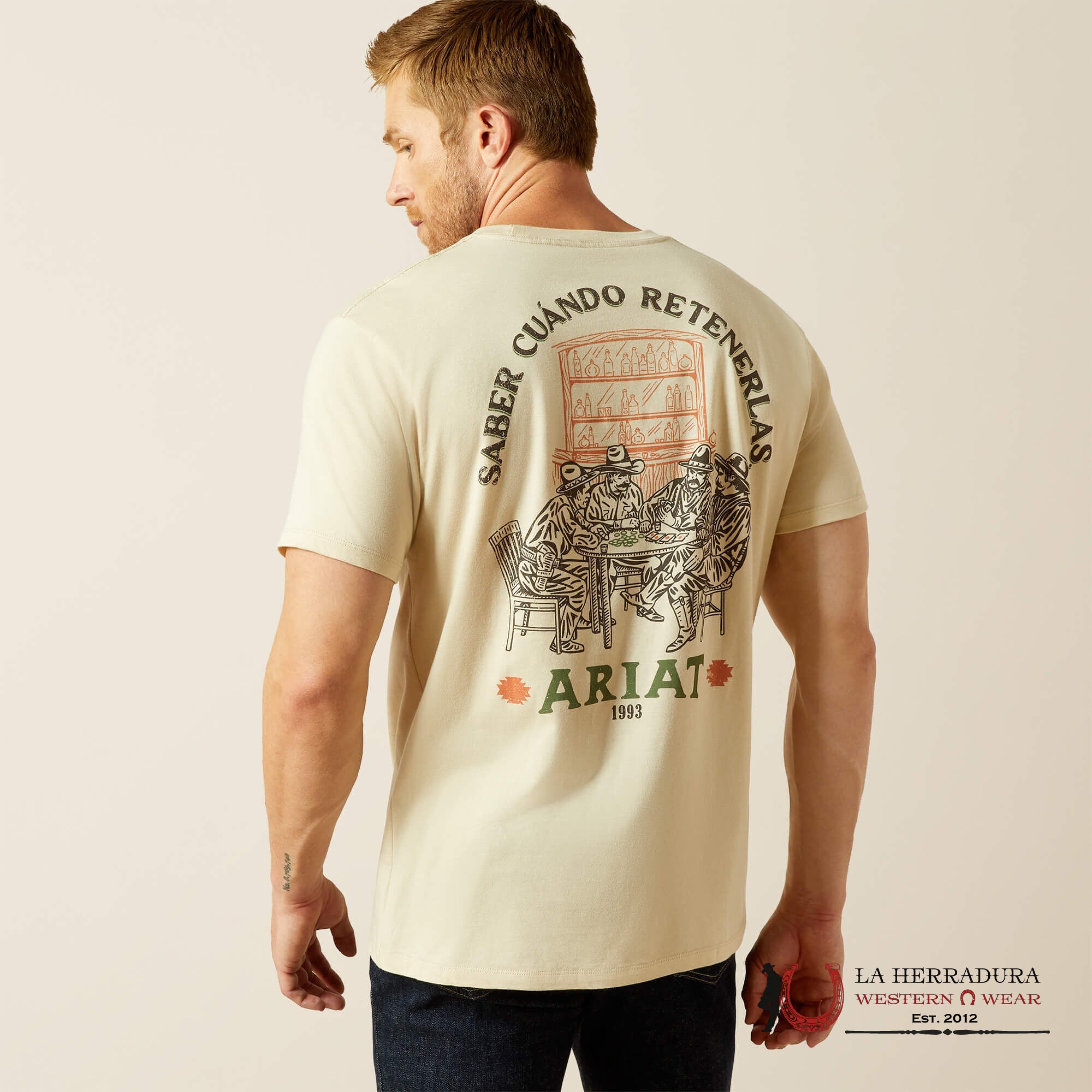 ARIAT MEN MEZCAL MEZCLILLA T SHIRT NATURAL 10062424 ROPA HOMBRES