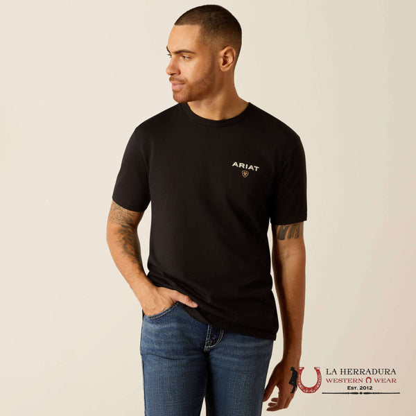 CAMISETA ARIAT HOMBRE AMERICAN RANCHER NEGRA 10052018