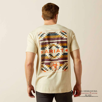 ARIAT MEN TAPAZ ZAPOTECO T-SHIRT NATURAL 10062416