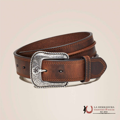 Ariat Men Taylor Medium Brown Belt- A1019444