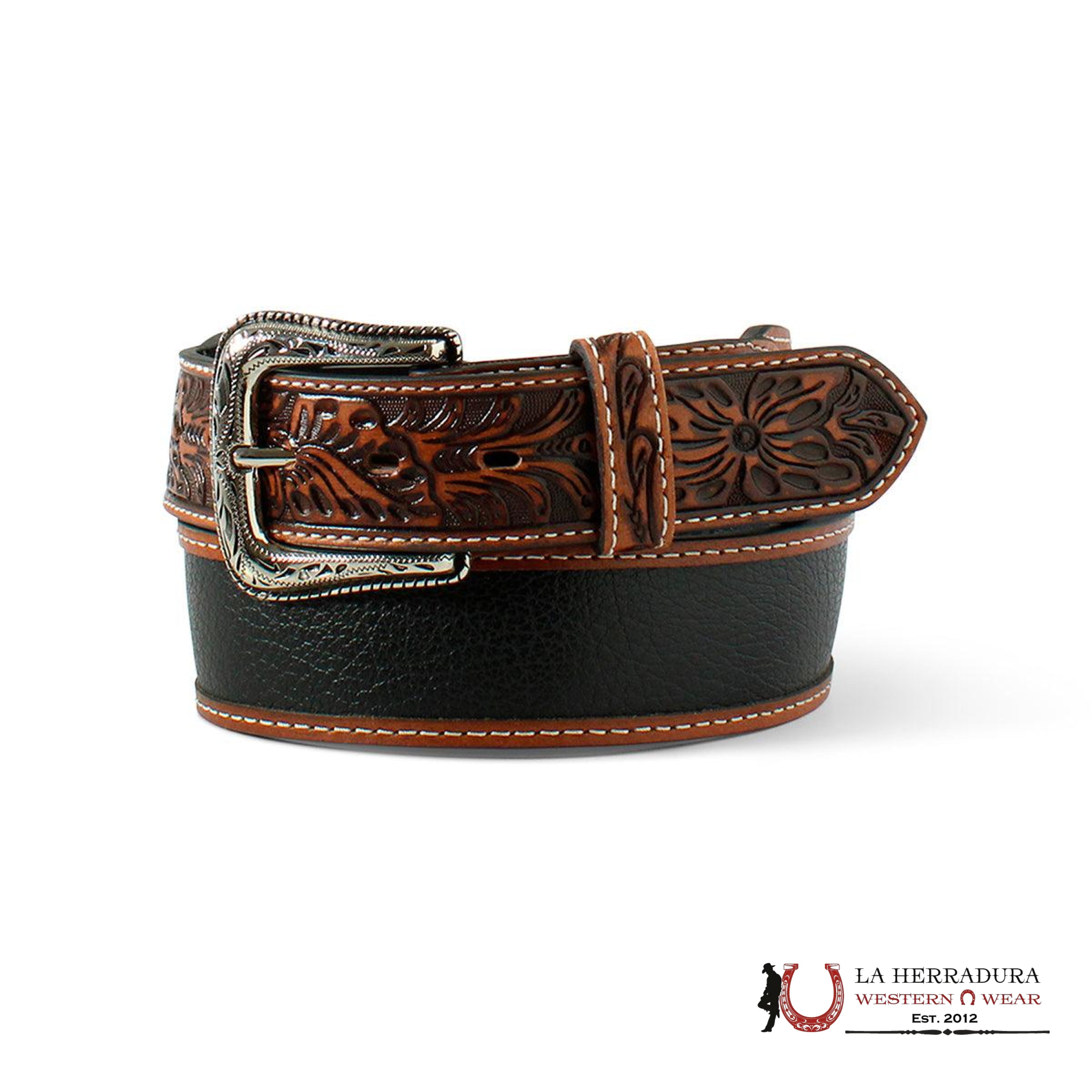 ARIAT MENS BELT BROWN AND BLACK- A1040101 CINTURONES HOMBRES