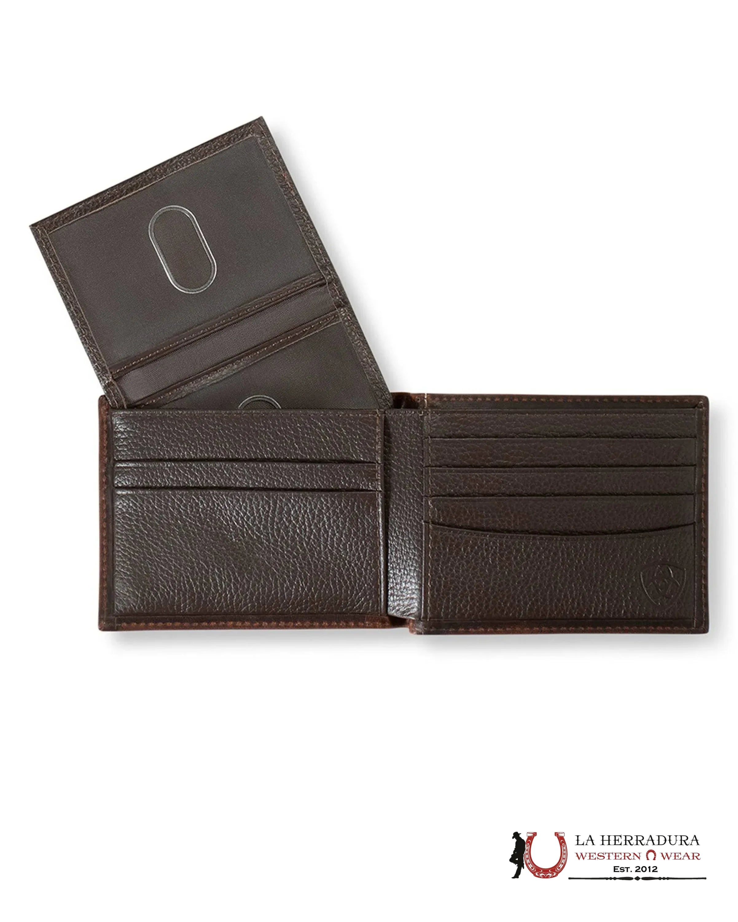 ARIAT MENS BROWN AMERICAN FLAG REMOVABLE PASSCASE WALLET-A3553834 ACCESORIOS