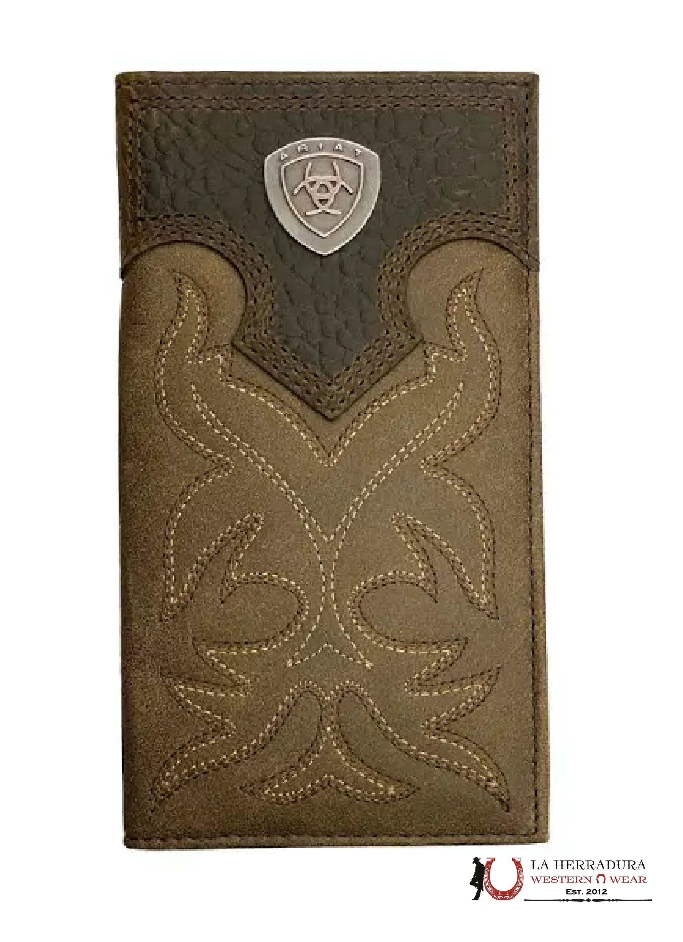 ARIAT MENS BROWN LEATHER RODEO WALLET- A3510844 ACCESORIOS