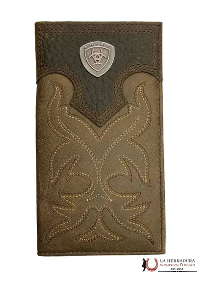 ARIAT MENS BROWN LEATHER RODEO WALLET- A3510844