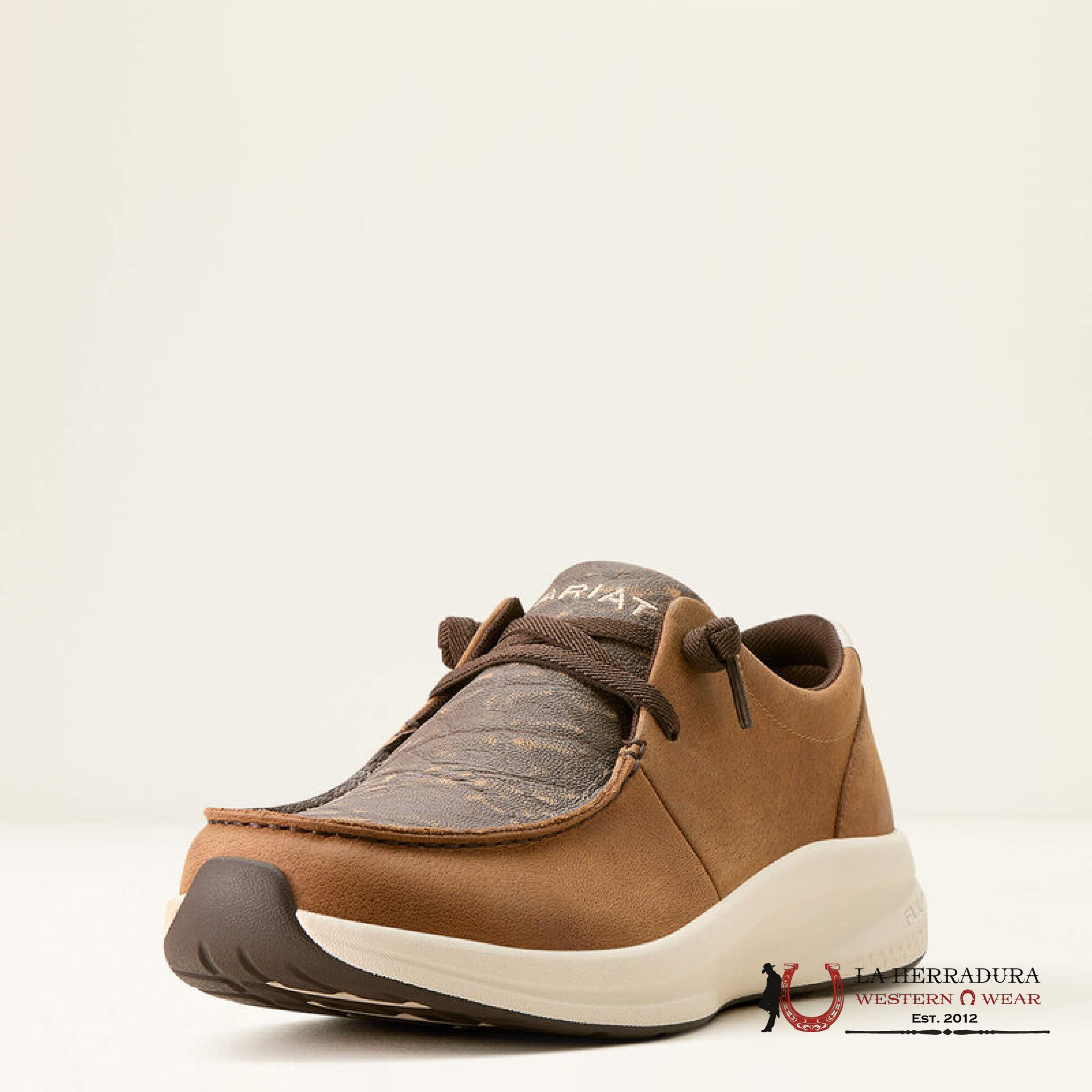 Ariat Mens Buckeye Toasty Tan Beige Elephant Print Zapatos Hombres