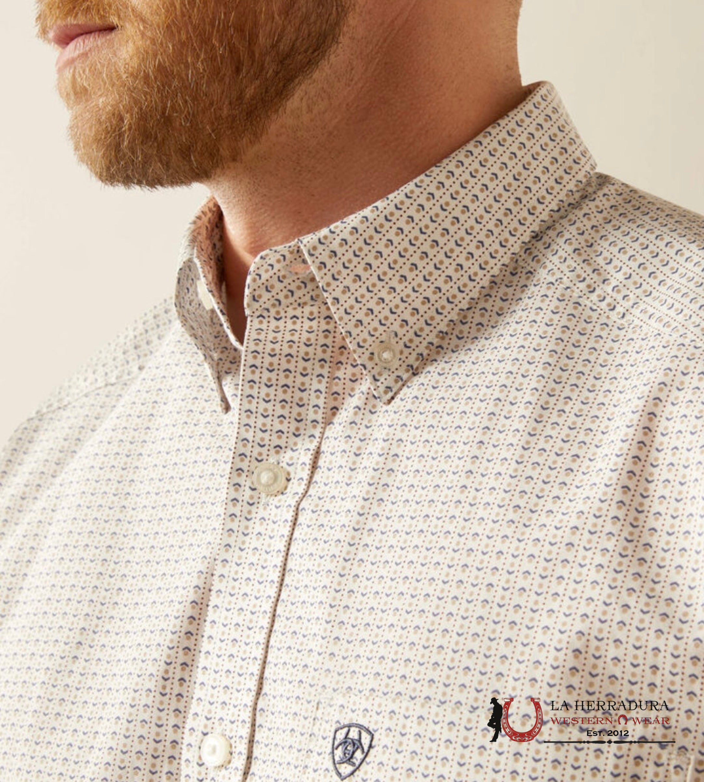 ARIAT MENS CESAR LS SHIRT WHITE 10058761 ROPA HOMBRES