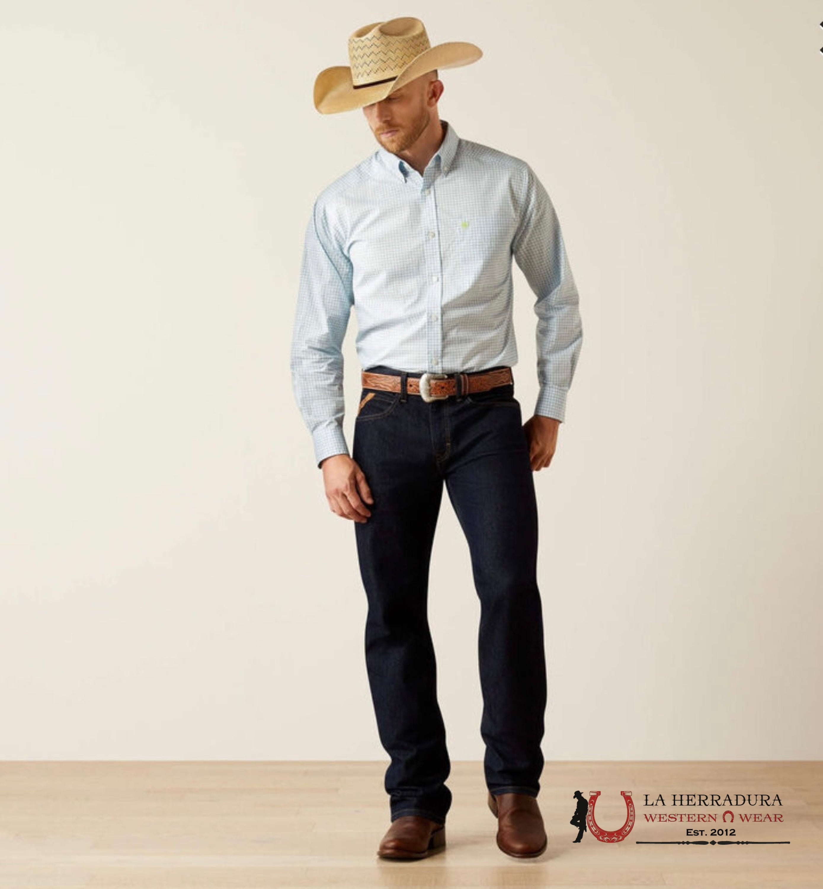 ARIAT MENS CILLIAN LS SHRT LIGHT BLUE 10058965 ROPA HOMBRES