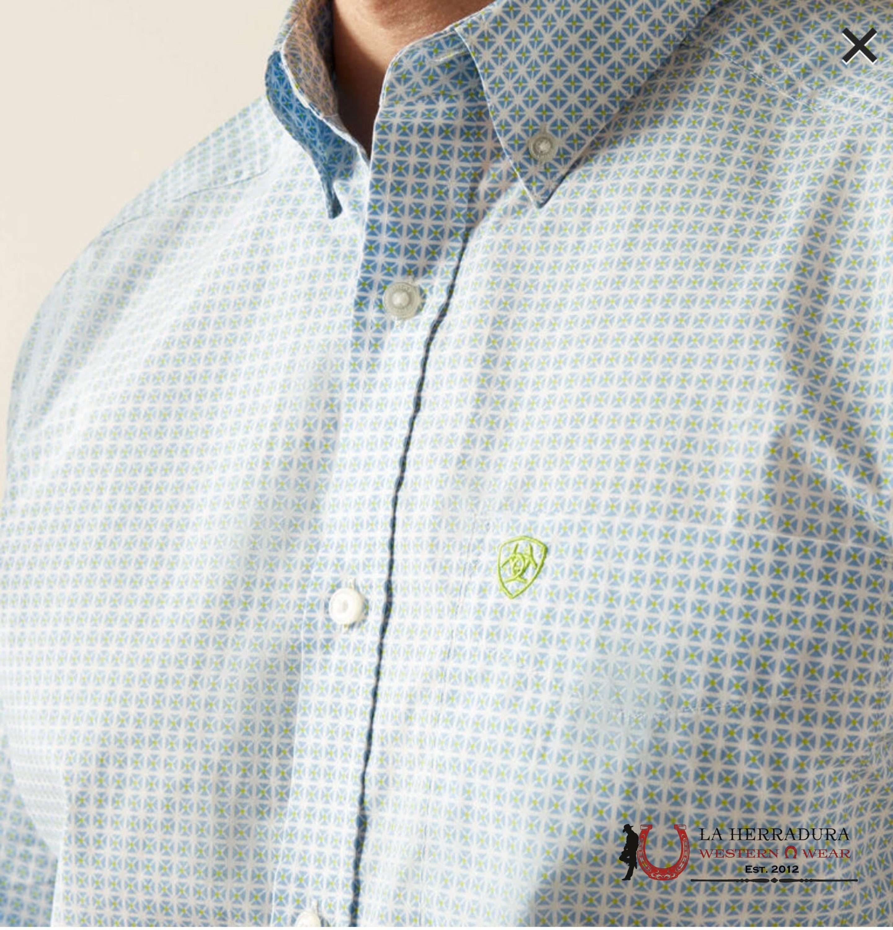 ARIAT MENS CILLIAN LS SHRT LIGHT BLUE 10058965 ROPA HOMBRES