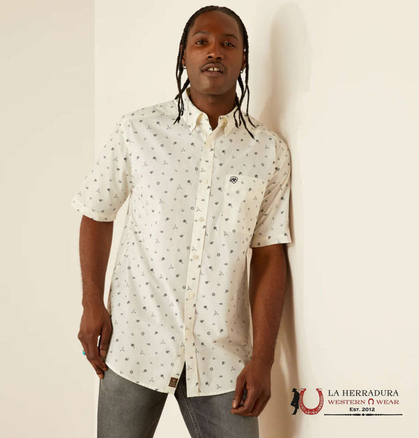 CAMISA BLANCA DE MANGA CORTA COLTER PARA HOMBRE DE ARIAT - 10054818