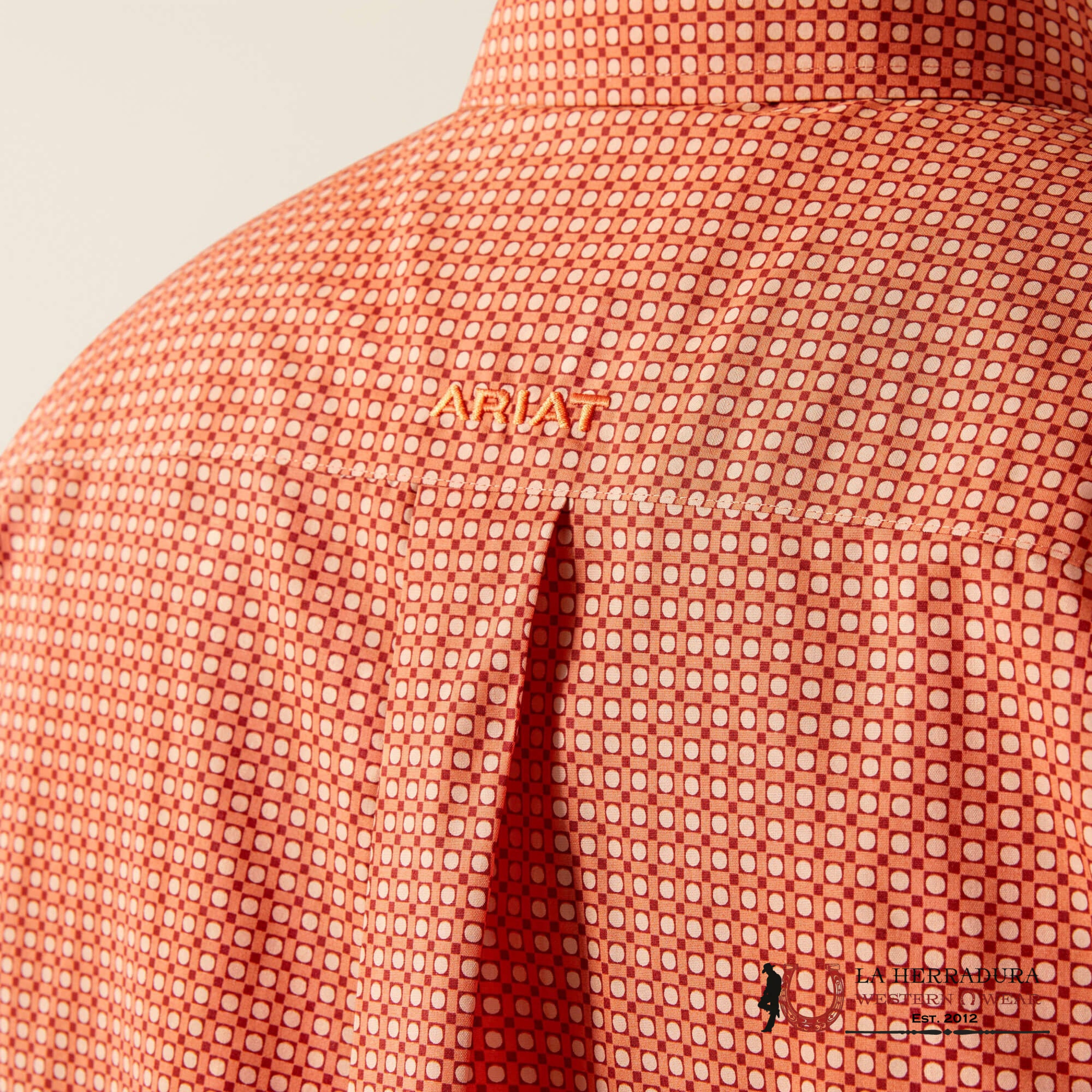 ARIAT MENS Erick Orange Short Sleeve Shirt - 8743 ROPA HOMBRES