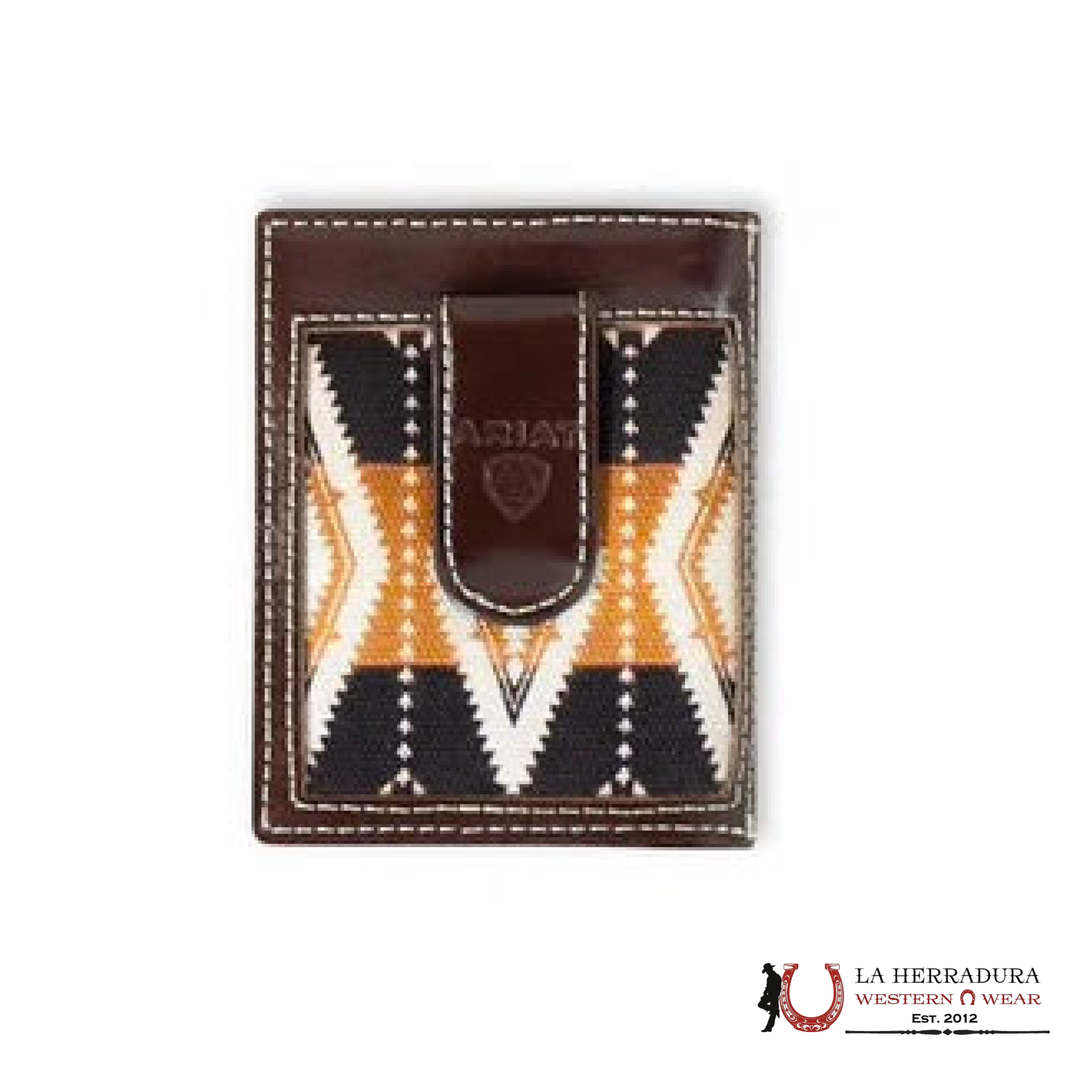 ARIAT MENS FRONT POCKET BI-FOLD MONEY CLIP WALLET- A3559602 ACCESORIOS