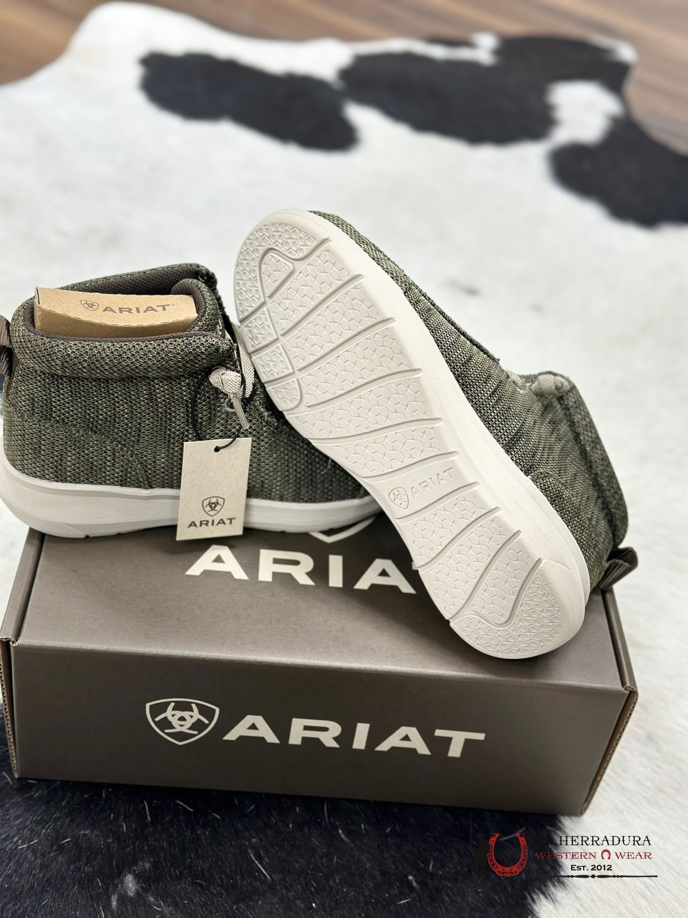 Ariat Mens Hilo Rodeo Heathered Olive Zapatos Hombres