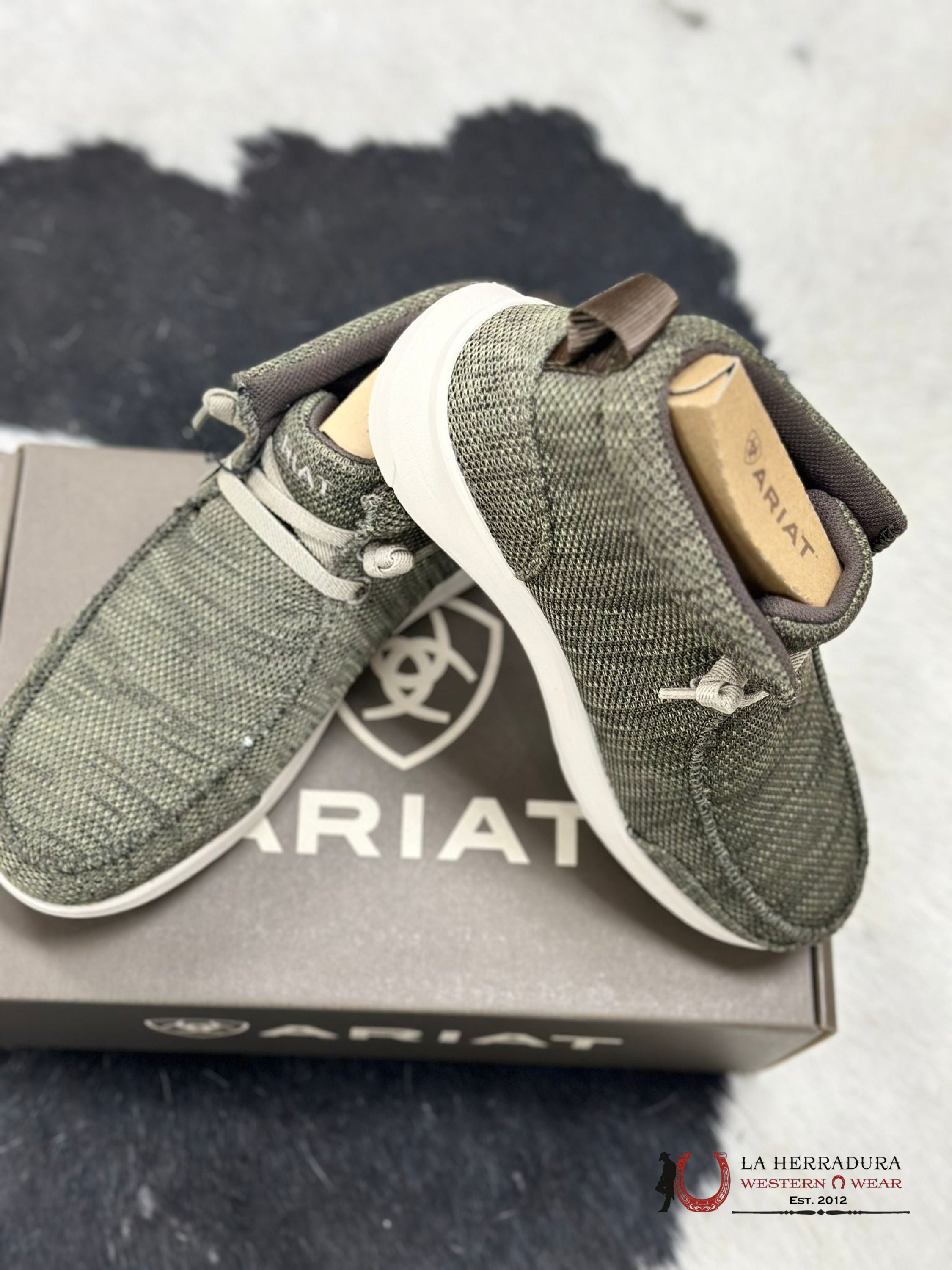 Ariat Mens Hilo Rodeo Heathered Olive Zapatos Hombres