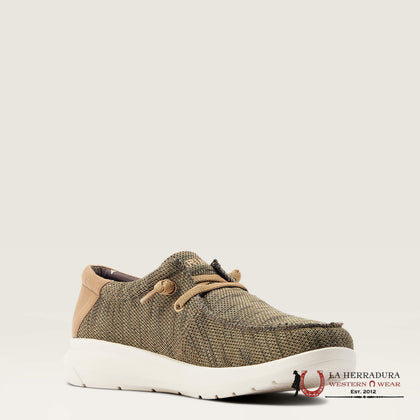 ARIAT MENS HILO STRETCH LACE HEATHERED OLIVE / TAN 10042503