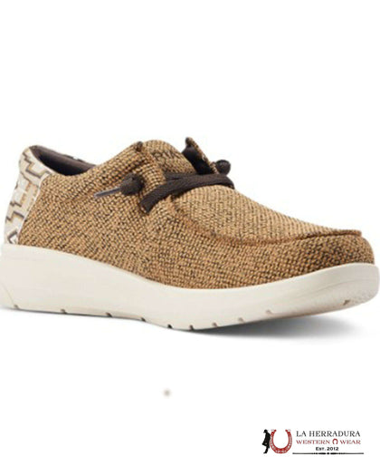 ARIAT MENS HILO STRETCH LACE HEATHERED SAND / BROWN AZTEC 10042506